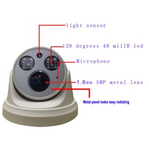 Wide lens 1.8mm Coaxial Audio Tvi Camera Indoor Dome 1080P 5MP 8MP AHD Cvi Analog Home CCTV Video Survaillance System