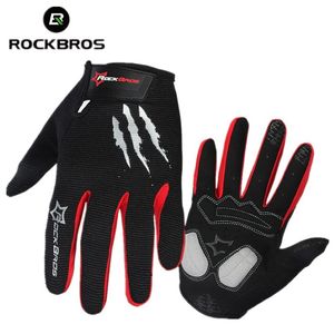 RockBros Winter-Fahrradhandschuhe, lange Finger, Mtb, warmer Touchscreen, Vollfinger-Handschuhe, winddichte Handschuhe für Herren, Fahrradzubehör, T2771