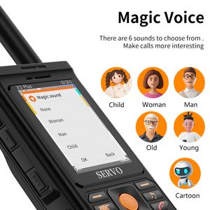 Servo X3 Plus Walkie Talkie Phone 3 SIM -карты UHF Long Range Двухчастотный радио Мобильные телефоны Power Bank Speed Dial Call Call