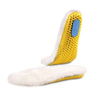 Insoles Shearling Winter Warm Insoles Men Snow Boots outdoor Sport Ski Shoes inserts Women Height Increase Sheep Fur Wool Soft Thermal