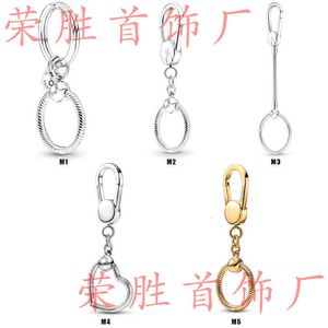 Sterling Panjia S925 Sier Moment Charm Key Ring Bag Box Talisman Box Small Handbag Talisman Box Accories