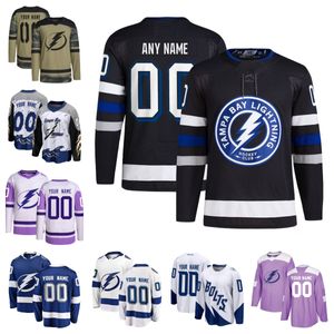 Hockey Jerseys Lightnings Men Women Youth Steven Stamkos Nikita Kucherov Andrei Vasilevskiy Victor Hedman Brayden Point Brandon Hagel Anthony Duclair Erik Cernak