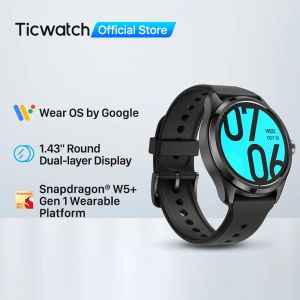 Ticwatch Pro 5 Wear OS Smartwatch gebaut 100 Sportmodi 5ATM Wasserresistenzkompass NFC und 80 Stunden Akkulaufzeit für Android