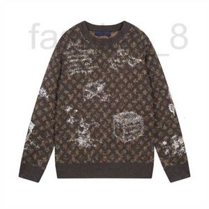 Men's Sweaters Designer Mens Jacquard Knitted Long Sleeve Pullover Sweater Embroidered High Street Insulation 4XQA