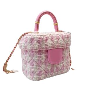 Designer de moda de luxo senhoras clássico mini saco de corrente de lã tecido original flip saco super versátil mão crossbody saco