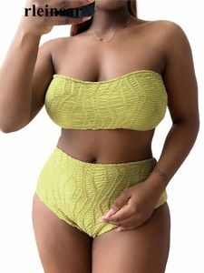 0xl - 4XL Strapl Bikini Grande Tamanho Swimwear Plus Size Mulheres Maiô Feminino Two-pieces Bikini set Bather Bathing Suit V3910Y j7PQ #