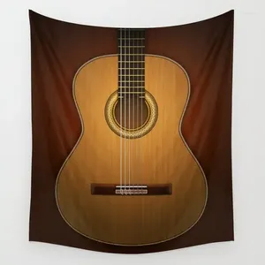 Tapissries Classic Guitar Tapestry Wall Hanging Bohemian Printed Home Living Room Bedroom Office Art Decor