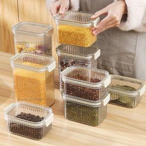 Storage Bottles Kitchen Sealing Jar Household Grains And Cereals Organizer Food-grade Transparent Plastic Dry Goods Jars