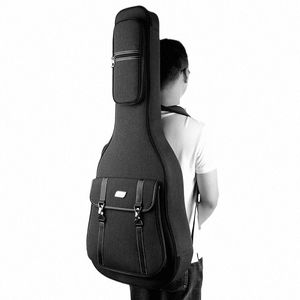 Guitar Bag 41 polegadas Ballad Guitar Piano Bales 36/38 Classical Thicken Pad Case Solid Color Waterproof Wearable Bag Backpack X9rt #