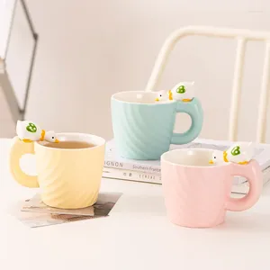 Mugs Drinking Water Duckling Mug Ceramic Cup Creative Cute Niche Home Kindergarten Office Large Capacity