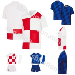 Kroatiens fotbollsskjorta 2024 Euro Cup New 2025 Kroatie National Team 24 25 Football Jesey Men Kids Kit Set Home Away Soccer Jersey Modric Kovacic Pasalic Perisic
