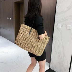 Evening Bags 2024 Straw Women Summer Rattan Bag Handmade Woven Beach Tote Crossbody Shoulder Bohemia Girls Handbag Bali Travel