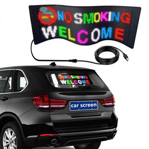 LED Screen Sign Advertising RGB Foldable Scrolling Message display Board App Soft Flexible Led Panel Car Rear Window Display APP 240327