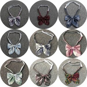 girls School Dres Plaid Bow Tie Jk Uniforms Collar Butterfly Cravat Adult Sailor Suit Striped Tie Rabbit Ear Neckties Y7wj#