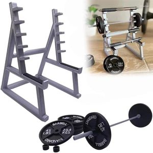 Kitchen Storage Squat Rack Stand With Barbell Pen Holder Pencil Fountain Makeup Brush Display For School Office Home Y5GB