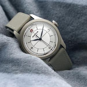 腕時計メルクルウォッチレッド12ビンテージマニュアルメカニカルメンズビジネスファッションカジュアルドレスウォッチ