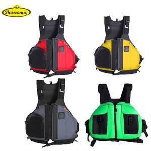 daiseanuo Kids Kayak Life Jackets Adult Rafting Life Vest 70n CE承認レッド浮力エイズ水泳釣り用の大きなポケット