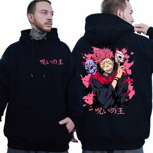 Jujutsu Kaisen Ryomen Sukuna manga kapüşonlu popüler anime aplike kapüşonlu kazak sonbahar kış polar artı beden sokak kıyafeti 94bn#