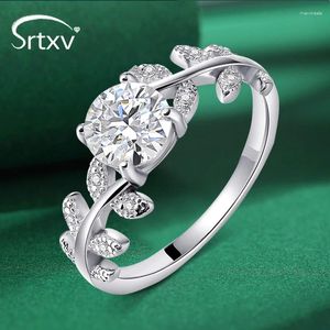 Cluster Ringe Echt 1CT D Farbe Moissanit Für Frauen 925 Sterling Silber Verlobung Versprechen Hochzeit Band Original Schmuck Liebhaber Geschenke GRA