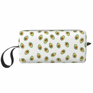 Borsa da toilette da viaggio con modello di avocado carino per le donne Frutta Vegan Trucco Cosmetico Organizzatore Borse di stoccaggio di bellezza Dopp Kit Case Box Y0Ox #