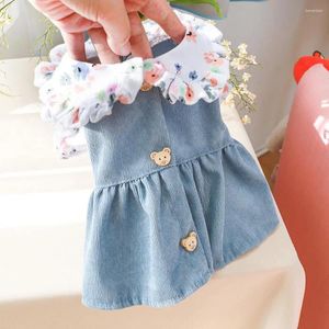 Dog Apparel Charming Pet Clothes Adorable Tear Resistant Clothing Ruffled Collar Puppy Cat Skirt