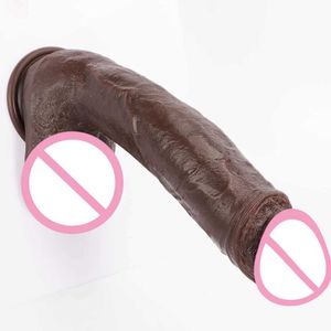 Nxy Dildos Dongs с настоящей кожей Реалистичный фаллоимитатор Мощная присоска Пенис Секс-игрушка Гибкий член с точкой g с изогнутым валом и шариковыми игрушками для взрослых 18 240330