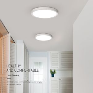 Slim Modern LED Takljus träkorn gyllene 12w inomhus hembelysning enkel installation för kök badrum panel taklampa