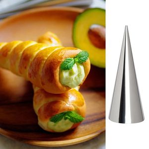 2024 12pcs High Quality Conical Tube Cone Roll Moulds Stainless Steel Spiral Croissants Molds Pastry Cream Horn Cake Bread Mold - for - for