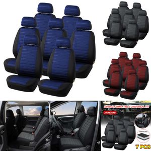 Autoyouth 7pcs Polyester Fiber Koltuk Kapağı Evrensel Hava Yastığı Uyumlu Araba İç Hesapları Nissan X-Trail için