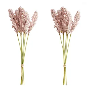 Decorative Flowers 2 Bouquet Artificial Plants Outdoor Pampas Grass Office Wedding Table Decorations