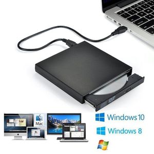 Diğer Tablet PC Aksesuarları İnce Harici Optik Sürücü USB 2.0 DVD Combo ROM oynatıcı CD-RW Burner Yazar Fiş ve Oynatma Kitap Dizüstü Bilgisayar OT0PR