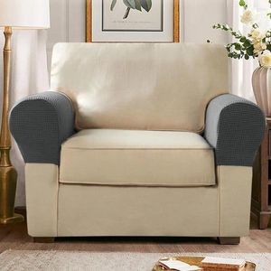 Capas de cadeira 2 pcs sofá protetor de braço antiderrapante poliéster elástico alto simples para instalar sofá de braço removível suprimentos domésticos