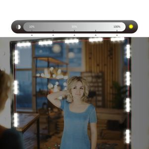 Светодиодные зеркальные светильники 18/18/30/42 Светодиоды Dimmable Touch Control Vanity Vanity Dresser Light с USB -стриптизма