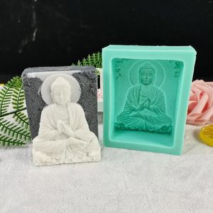 Formy do pieczenia 3D Buddha kształt mydlanowy bar silikonowa forma żywiczna formy DIY AromaThatarpy Domowe Dekoracja Rzemiosła