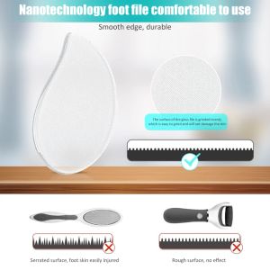 Nano Glass dubbelsidig fot rasp Heel File Hard Dead Skin Callus Remover Exfoliating Pedicure Care Foot File Tool Accessories