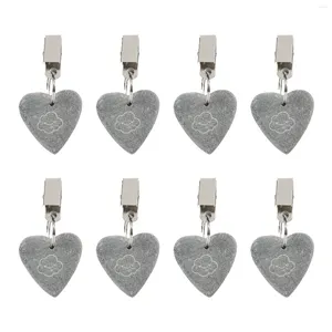 Table Cloth 8pcs For Outdoor Wedding Heavy Duty Tablecloth Weight Heart Shape Pendant Home Metal Clip Fix Sturdy Durable