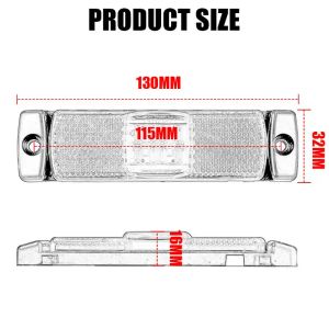 2/4/10pcs LED yan işaret ışıkları araba harici ışıklar sinyal gösterge lambaları römork kamyonu için kuyruk ışığı uyarı lambası 12V 24V