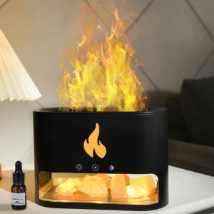 New Flame Aroma Diffuser Air Hymidifier Ultrasonic Cool Mist Maker Fogger LED Essential Oil Jellyfish Difusor Flame Lamp Difusor