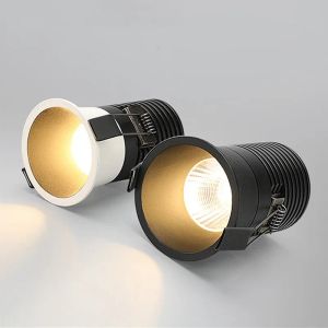 Dimmable Anti Glare Cob LED de doenças 5W 7W 9W 12W Lâmpadas de teto LED Luzes de teto LED Luzes de iluminação interna AC85-220V