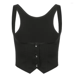 Coletes femininos mulheres gótico vintage elegante colete preto racerback colete smoking terno para jacke