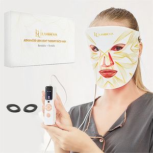 Högkvalitativ LED -ansiktsmask 4 Färg LED -ljus Pon Blue Red Therapy Skin Rejuvenation Ansiktsvård 240318