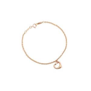 Original brand High version TFF bracelet with hollowed out heart shaped love pendant thickened electroplated versatile design for womens light luxury