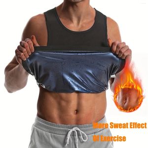 Mäns kroppsformar Bastu kostym Skjorta - Värmefångning av svettkomprimering Vest Shapewear Top Gym träning mångsidig shaper midjetränare