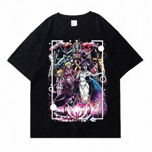 日本のアニメオーバーロードグラフィックプリントTシャツharajukuヴィンテージ半袖プラスサイズのコットクルーネックTシャツ女性男性l2na＃