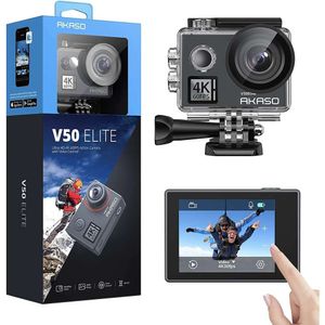Capture Every Adventure in Stunning 4K with AKASO V50 Elite Action Camera - Waterproof, Voice Control, Remote Control, and 8X Zoom for Epic Footage