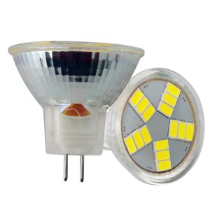 MR11 COB LED Spotlight 12V 110V 220V Dimmable LED Lamp Bulb 3W 7W 9W LED暖かい/コールドホワイトGU4ガラス電球エネルギー貯蓄ランプ