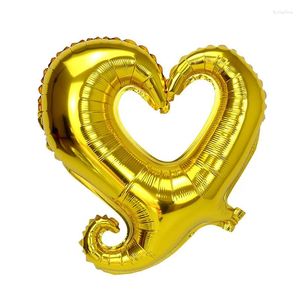 Party Decoration Gold and Silver Heart Balloon för Girlshappy Birthday Partywedding Helium Balloons Room Decor Holiday Supplies 18 tum
