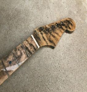 DIY Tiger Alev Akçaağaç Gitar Boyun 21 -Fret Klavye Abalone Noktası Kakma Gloss5016098