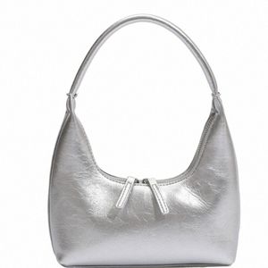 Sier Crescent Armpit Bag Brilhante Lacado Bolsa Fi Niche Design Bolsa Popular Mini Small Bag H7h4 #