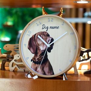 Tischuhren, personalisierte stille Uhr, individuelle Po auf Holz, Dekoration, Wohnzimmer, Schlafzimmer, Liebe, Hund, Mensch, Hochzeit, 5. Jahrestag, Geschenk